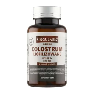 SINGULARIS Superior colostrum liofilizowane 30 % Ig G 500 mg, 60kaps. >>  od 49zł  << - Witaminy i minerały - miniaturka - grafika 1