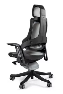 Fotel biurowy, krzesło biurowe Unique Wau fotel biurowy czarny/siatka olive W-609-B-NW46 - Fotele i krzesła biurowe - miniaturka - grafika 1