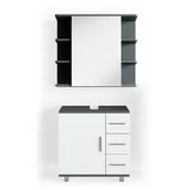 Meble łazienkowe - Vicco Zestaw mebli łazienkowych Ilias, Antracyt, 2 części - miniaturka - grafika 1