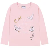 Bluzki damskie - Różowa bluzka dziewczęca z długim rękawem Harry Potter 104 cm - miniaturka - grafika 1