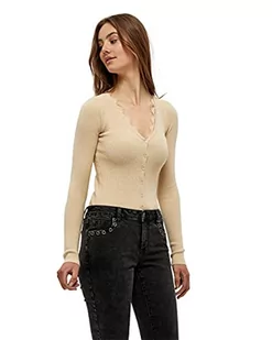 Desires Damski kardigan z koronką Dita, 9014 Oyster Gray, S - Swetry damskie - miniaturka - grafika 1