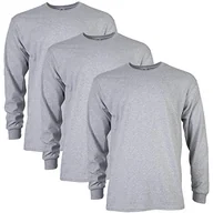 Bluzki damskie - Gildan T-shirt Dla mężczyzn Bluzka z długim rękawem bawełniana Ultra, styl G2400 Sport Szary ,L - miniaturka - grafika 1