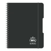 Notesy i bloczki - Brulion na spirali B5 80k kratka ECOPP Ocean Czarny - miniaturka - grafika 1