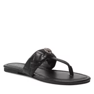 Klapki i japonki damskie - Kurt Geiger Japonki Kensington T-Bar Sandal 8651400109 Black - miniaturka - grafika 1