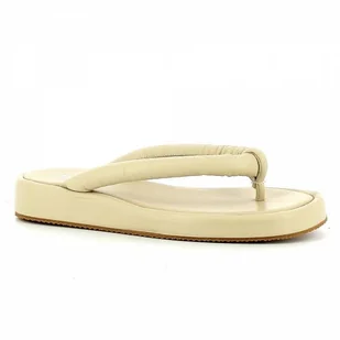 Beżowe japonki na platformie CARINII - Carinii - Klapki i japonki damskie - miniaturka - grafika 1