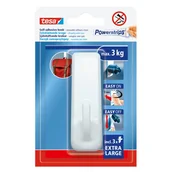 Wieszaki łazienkowe - Tesa Haczyk biały XL proste do 3kg - miniaturka - grafika 1