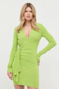 Patrizia Pepe sukienka kolor zielony mini dopasowana - Sukienki - miniaturka - grafika 1