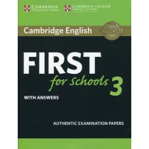 Cambridge English First for Schools 3 with answers Cambridge University Press - Książki do nauki języka angielskiego - miniaturka - grafika 1