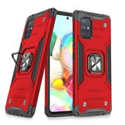 Etui i futerały do telefonów - Wozinsky Ring Armor pancerne hybrydowe etui pokrowiec + magnetyczny uchwyt Samsung Galaxy A71 5G czerwony - miniaturka - grafika 1