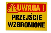 Tablice BHP - Znak informacyjny PRZEJŚCIE WZBRONIONE Tb-8 K - miniaturka - grafika 1
