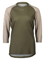 Koszulki sportowe damskie - POC Koszulka kolarska "Pure" w kolorze khaki - miniaturka - grafika 1