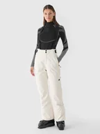 Spodnie narciarskie - 4F Spodnie narciarskie membrana Dermizax 20000 damskie - białe XL - miniaturka - grafika 1