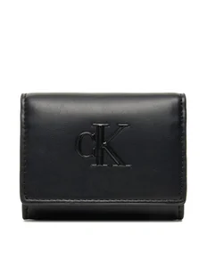 Calvin Klein Mały Portfel Damski Bold Ck Medium Bifold LV04F1047G Czarny - Portfele - miniaturka - grafika 1