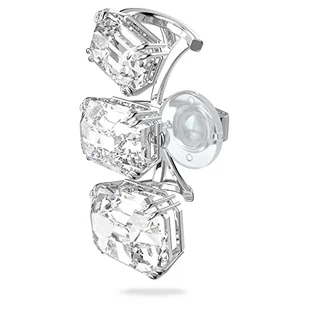 SWAROVSKI Swarovski Millenia kolczyk mankiet, stopniowane kryształy, biały, rodowany - Koszulki i topy damskie - miniaturka - grafika 1