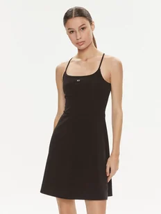 Tommy Jeans Sukienka letnia Essential DW0DW17988 Czarny Slim Fit - Sukienki - miniaturka - grafika 1