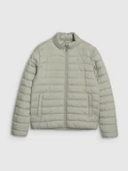 Kurtki i kamizelki sportowe męskie - Męska kurtka puchowa pikowana 4F 4FWSS25TDJAM538 - oliwkowa - miniaturka - grafika 1