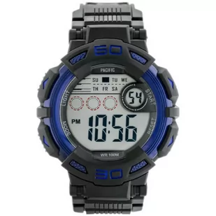 Zegarek Czarno-niebieski zegarek Pacific 313G-3 - Zegarki męskie - miniaturka - grafika 1