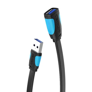 Płaski przedłużacz USB3.0 Vention VAS-A13-B300 3m czarny - Kable komputerowe i do monitorów - miniaturka - grafika 1