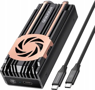 Obudowa Graugear Graugear Externes USB 4.0-Aluminiumgehäuse mit Lüfter - Obudowy komputerowe - miniaturka - grafika 1