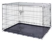 Sprzęt podróżny i transportery dla psów - Klatka metalowa dla zwierząt 122 x 76 x 81 cm - miniaturka - grafika 1