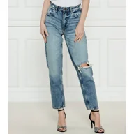 Spodnie damskie - GUESS Jeansy Tapered fit high waist - miniaturka - grafika 1