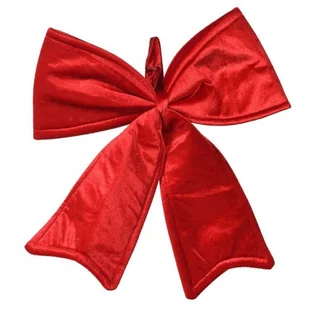 Kokarda dekoracyjna ozdobna czerwona welurowa na choinkę święta Boże Narodzenie 32x34 cm kod: O-839009 + Sprawdź na SuperWnetrze.pl - Ozdoby bożonarodzeniowe - miniaturka - grafika 1