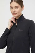 Bluzy damskie - Jack Wolfskin bluza sportowa Taunus kolor czarny gładka 1711391 - miniaturka - grafika 1