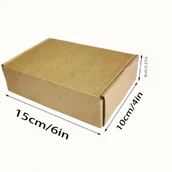 Inne - TEMU -pak małych tekturowych pudełek wysyłkowych, 6x4 cale, papierowe kartony wysyłkowe do pakowania biznesowego, prezentów i wysyłki świątecznej - miniaturka - grafika 1