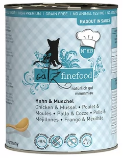 Catz Finefood Ragout N.613 Kurczak i Omułek puszka 380g - Mokra karma dla kotów Catz Finefood Ragout N.613 Kurczak i Omułek puszka 380g - Mokra karma dla kotów - miniaturka - grafika 1