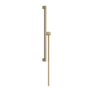 HANSGROHE 24404140 Unica Drążek prysznicowy E Puro 65 cm z suwakiem EasySlide i wężem przysznicowym Isiflex 160cm Brąz Szczotkowany - Zestawy prysznicowe - miniaturka - grafika 1