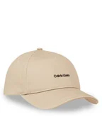 Czapki i chusty sportowe męskie - Calvin Klein Czapka z daszkiem Metal Lettering Bb Cap K50K511999 Beżowy - miniaturka - grafika 1