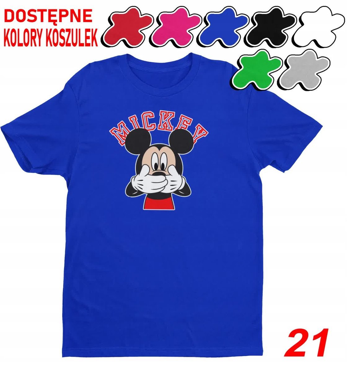 Dziecięca Koszulka Z Nadrukiem Duży Wybór Myszka Miki Różne -L 146-152