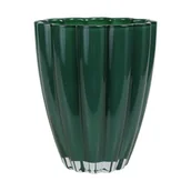 Donice - Osłonka szklana ISMENA 13 cm butelkowa zieleń - miniaturka - grafika 1