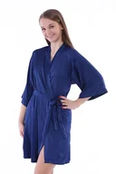 Szlafroki damskie - Satynowa podomka Adela granatowa M - Opakowanie podarunkowe - miniaturka - grafika 1