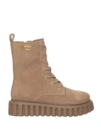 Botki damskie - Patrizia Pepe Botki w kolorze czarno-beżowym - miniaturka - grafika 1