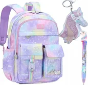 Plecaki szkolne i tornistry - ﻿Tornister Dla Dzieci Plecak Szkolny Tęczowy - miniaturka - grafika 1