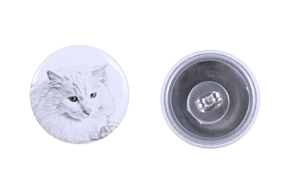 Turecka angora - kolczyki z ukochanym kotem, własne foto, idealny gadżet dla miłośników kotów marki Art.-Dog