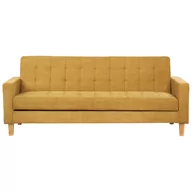 Sofy i kanapy - Sofa rozkładana żółta VEHKOO - miniaturka - grafika 1