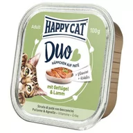 Mokra karma dla kotów - HAPPY CAT Deserówka Duo pasztet kurczak i jagnięcina 100g - miniaturka - grafika 1