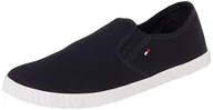 Koszulki i topy damskie - TOMMY HILFIGER Damskie płócienne tenisówki wsuwane Low Top, niebieski (Space Blue), 38 EU, Niebieski kosmiczny niebieski, 38 EU - miniaturka - grafika 1