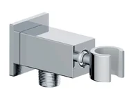 Umywalki - Przyłącze Kątowe Z Uchwytem Na Słuchawkę Teo Chrom 04081CHR Emporia - miniaturka - grafika 1