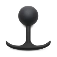 Korki analne - Heavy Hitters Comfort Plugs Premium Silicone 4.4" Weighted Round Plug Large Black - miniaturka - grafika 1