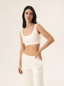 Koszulki i topy damskie - Top na ramiączkach Mavere Bloovii kremowy M - miniaturka - grafika 1