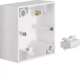 Hager Polo S.1 Puszka natynkowa pojedyncza biały połysk 10418989 10418989 - Gniazdka elektryczne - miniaturka - grafika 1