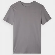 Koszulki męskie - T-shirt 4F 4FWMM00TTSHM1843 25S szary M - miniaturka - grafika 1