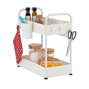 Relaxdays Półka pod zlewozmywak z 2 półkami RD47633 - Półki do kuchni - miniaturka - grafika 1