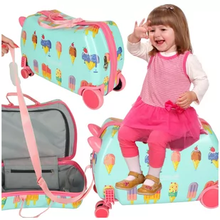 WALIZKA DZIECIĘCA podróżna jeżdżąca na kółkach lody - Walizki - miniaturka - grafika 1