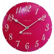 Zegary - Nextime Zegar ścienny London Arabic, różowy - miniaturka - grafika 1