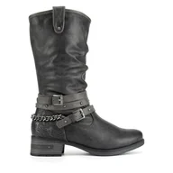 Kozaki damskie - Kozaki Mustang 1229-605 Szary - miniaturka - grafika 1