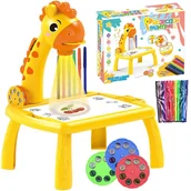 Tablice dla dzieci - Projektor Rzutnik do Nauki Rysowania ze Slajdami 222-2 ŻYRAFA ŻÓŁTA - miniaturka - grafika 1